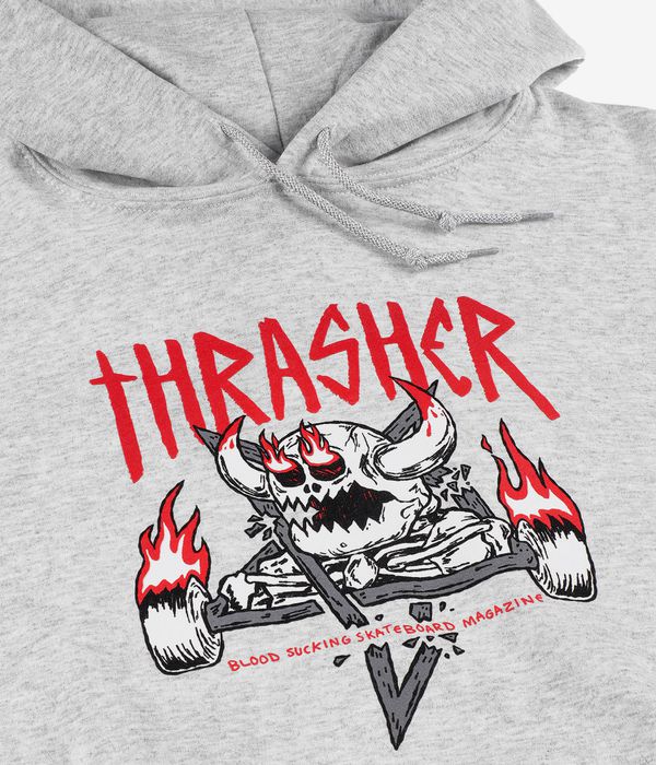 Thrasher x Toy Machine Monster-Gram Hoodie (ash grey)