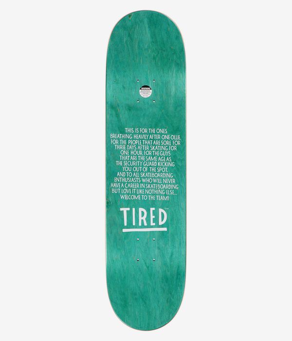 Tired Skateboards Detergent 8.25" Planche de skateboard (blue)