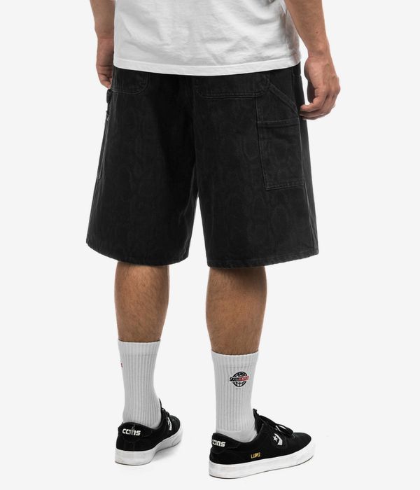 Carhartt WIP OG Double Knee Cotton Smith Shorts (snake camo black heavy stone was)