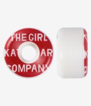 Girl Sans Conical Roues (white red) 56mm 99A 4 Pack