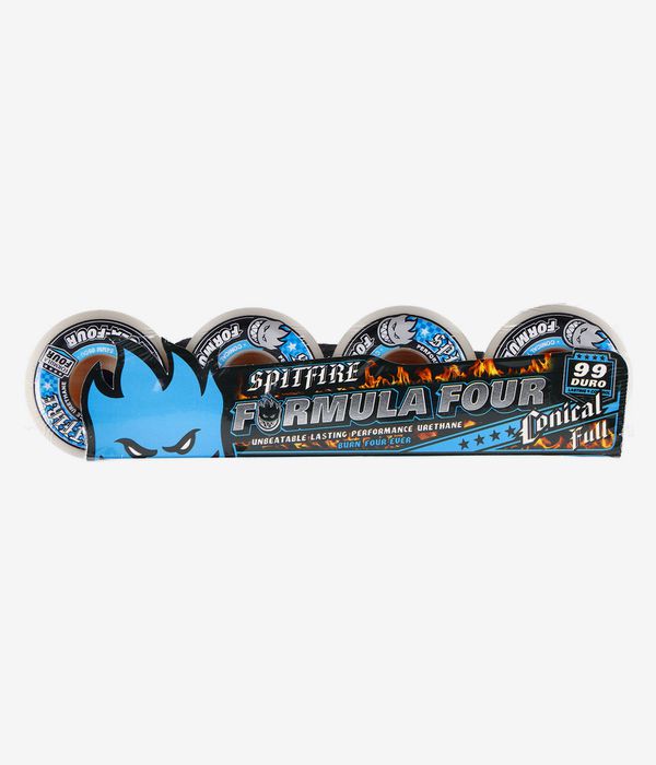 Spitfire Formula Four Conical Full Roues (white blue) 54mm 99A 4 Pack