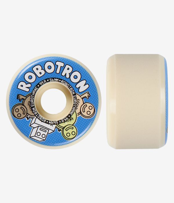 Robotron Eurothane Wide Cut Rollen (white blue) 56 mm 99A