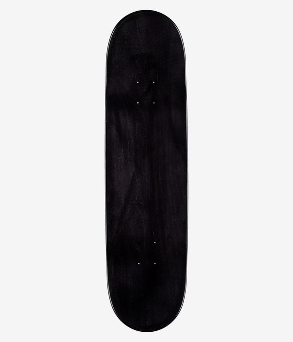 Planche de skateboard Jart Stay High A Weed Cannabis Man 8,375", vue de dessus complète : surface de la planche entièrement noire avec trous de fixation visibles, sans graphisme ni texte ; image épurée prise en studio sur fond blanc.
