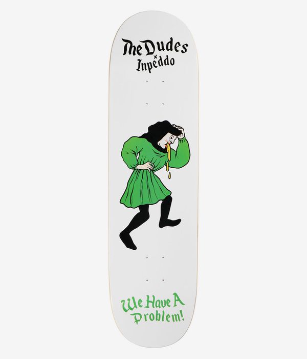 Inpeddo x The Dudes Problem 9" Tabla de skate (white)