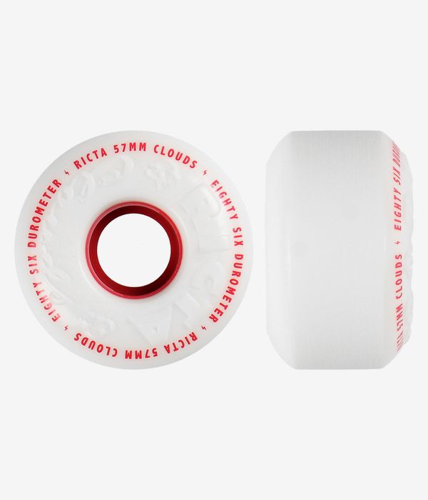 Ricta Clouds Rouedas (white red) 57mm 86A Pack de 4