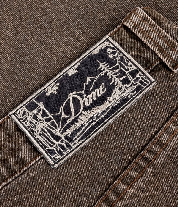 Dime Baggy Denim Jeans (sandblasted brown)