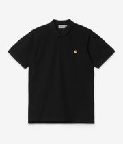 Carhartt WIP Script Garment Wash Polo (black white)