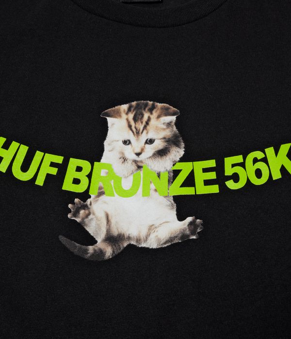 HUF x Bronze 56k Hang In There T-Shirty (black)