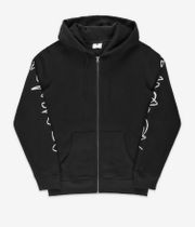 Poetic Collective Crayon Arm Zip-Sweatshirt avec capuchon (black)