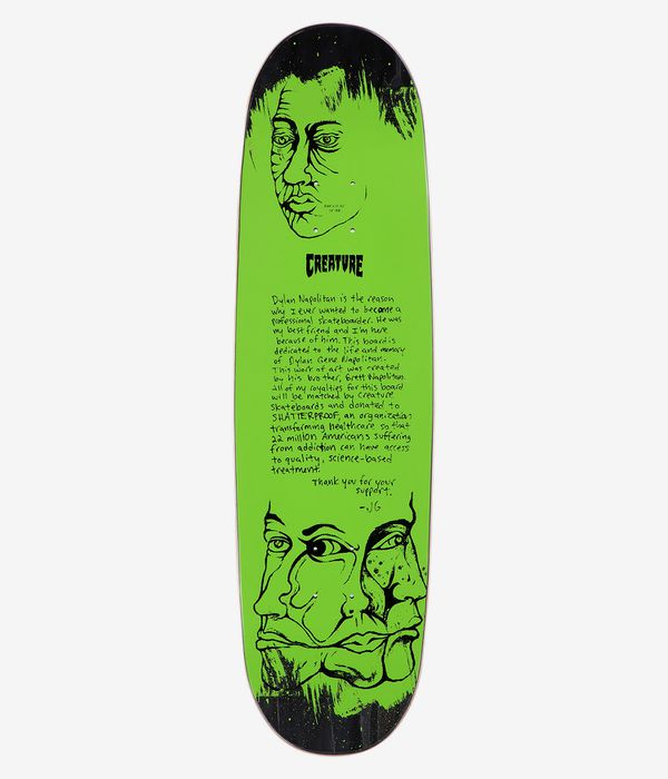 Creature Gardner Shatter Proof 8.84" Planche de skateboard (green)