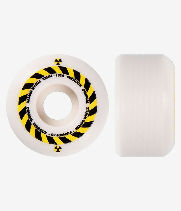 Madness Hazard Sign CP Conical Surelock Wheels (white) 52mm 101A 4 Pack