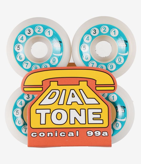 Dial Tone OG Rotary Conical Wheels (white) 53mm 99A 4 Pack