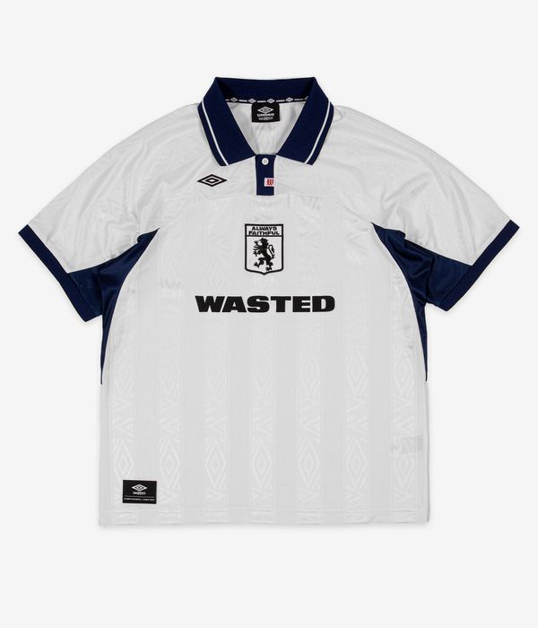 Wasted Paris x Umbro Football Jersey T-Shirt (white blue)