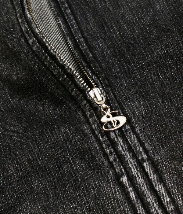 Yardsale Denim Bluza z Kapturem na Zamek (black)