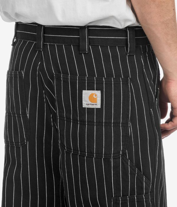Carhartt WIP OG Single Knee Pant Fountain Jeans (seaton stripe black wax rinsed)