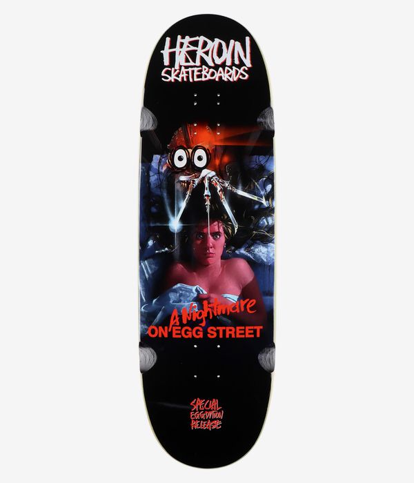 Heroin Skateboards A Nightmare On Egg Street 9.875" Skateboard Deck (multi)