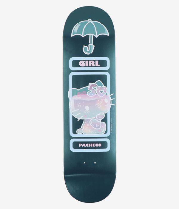 Girl x Hello Kitty 50th Anniversary Pacheco Twin Tip 8.5" Tavola da skateboard (green)