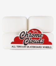 Ricta Chrome Clouds Wheels (red white) 54mm 4 Pack 86A