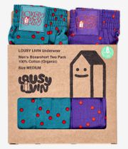 Lousy Livin Dots Boxers (teal purple) 2 Pack