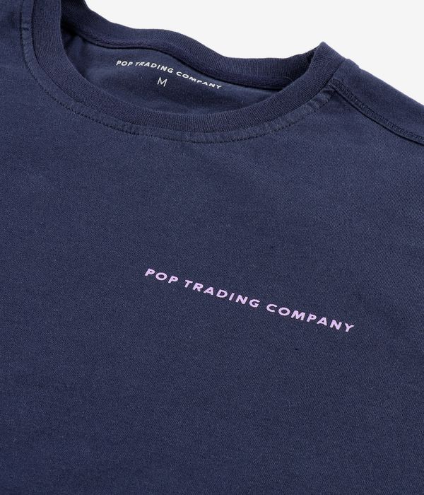 Pop Trading Company Logo Camiseta (navy viola)