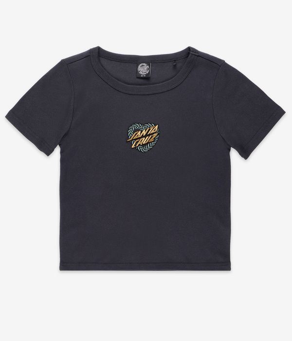 Santa Cruz Heart Wreath Mini Front T-Shirt women (black wash)