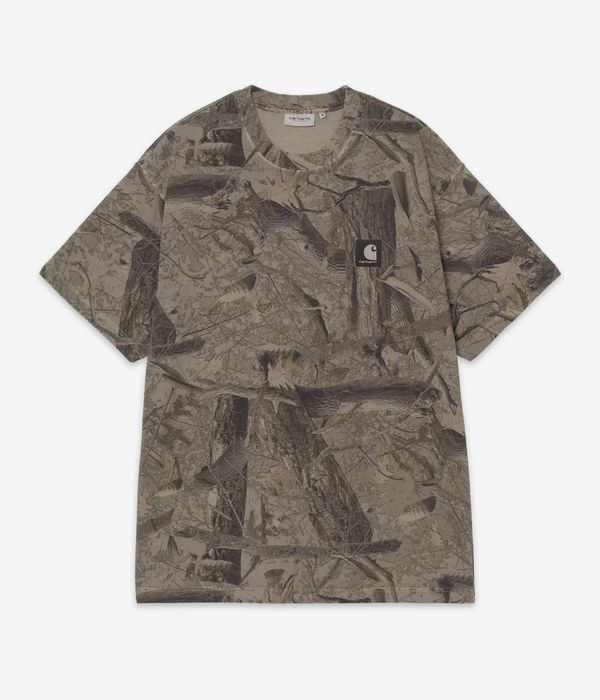 Carhartt WIP Feather Tree Organic T-Shirt (camo khaki shungite)