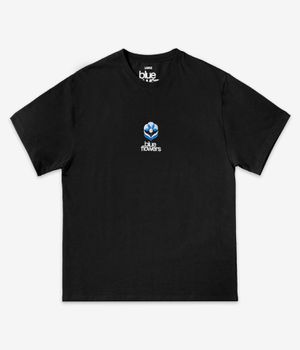 Blue Flowers Flower T-Shirt (black)