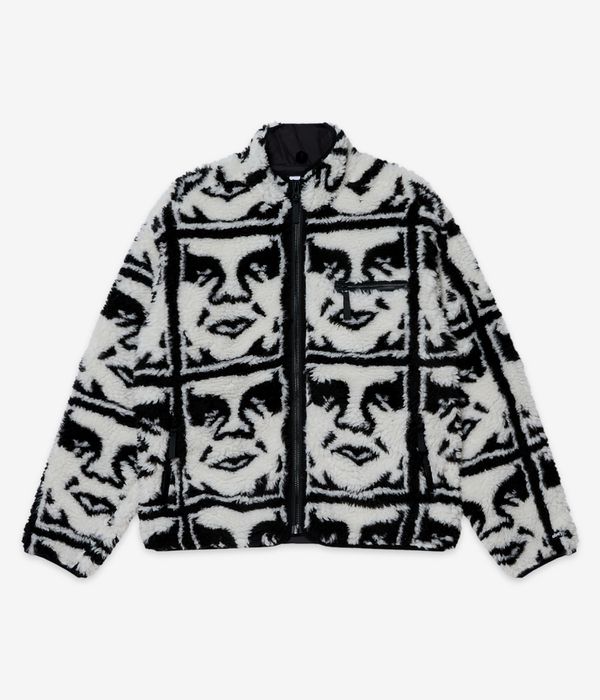Obey Repeated Icon Sherpa Kurtka (black multi)