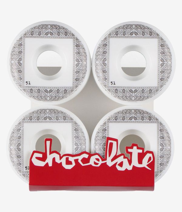 Chocolate Bandana Conical Rouedas (white) 51mm 99A Pack de 4