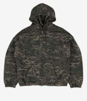 Wasted Paris Digicamo Boxy Zip-Sweatshirt avec capuchon (camo lichen green)