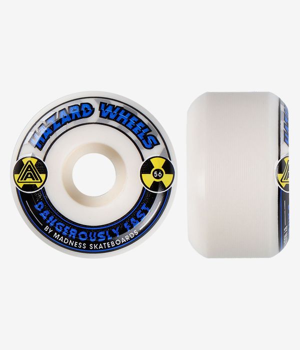 Madness Hazard Alarm Conical Wheels (white blue) 56mm 101A 4 Pack