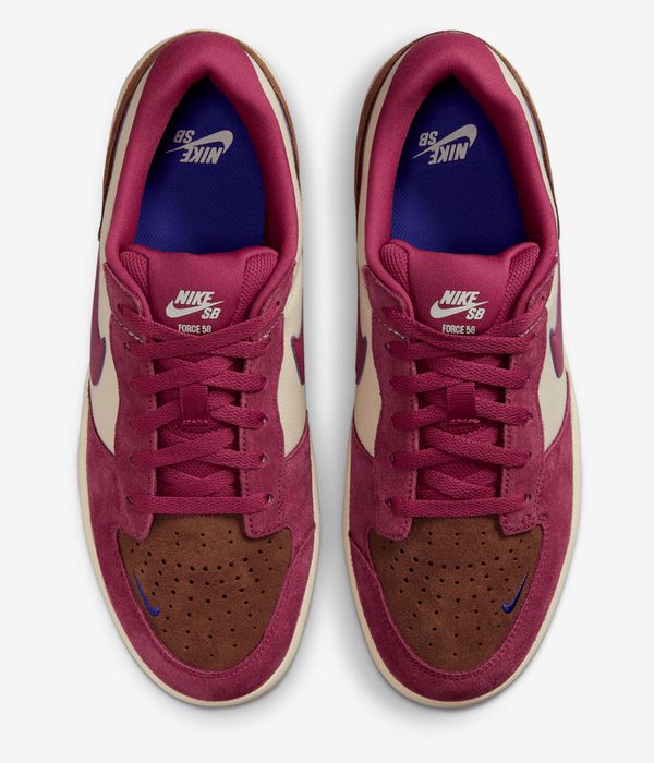 Nike SB Force 58 Shoes (pale ivory sweet beet fauna brow)