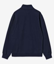 Carhartt WIP Chase Neck Zip Felpa (dark navy gold)