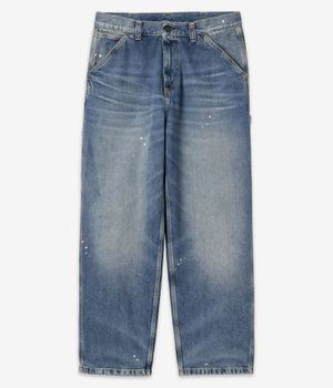 Carhartt WIP Single Knee Pant Pantalons (blue destroy wash splatter)