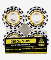 Madness Hazard Emergency Conical Wheels (white yellow) 52mm 101A 4 Pack