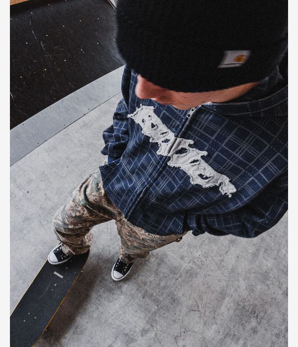 Butter Goods Amplify Zip-Hoodie (washed navy plaid)