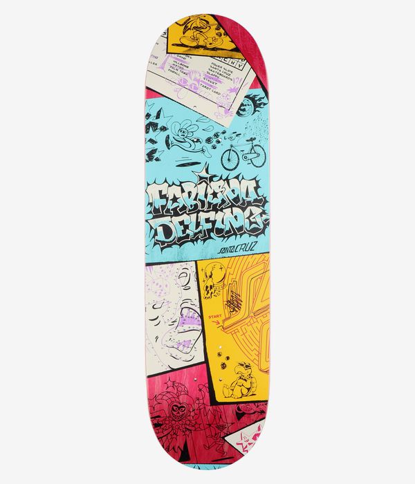 Santa Cruz Delfino Scribble FeelBase 8.25" Planche de skateboard (multi)