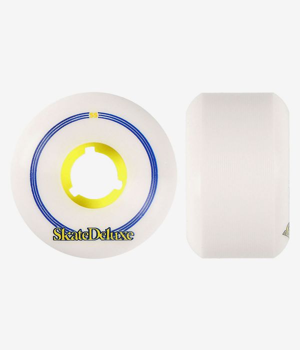 skatedeluxe Retro Conical Ruote (white yellow) 55mm 100A pacco da 4