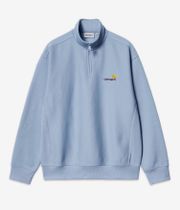 Carhartt WIP American Script Half Zip Sweatshirt (frosted blue)