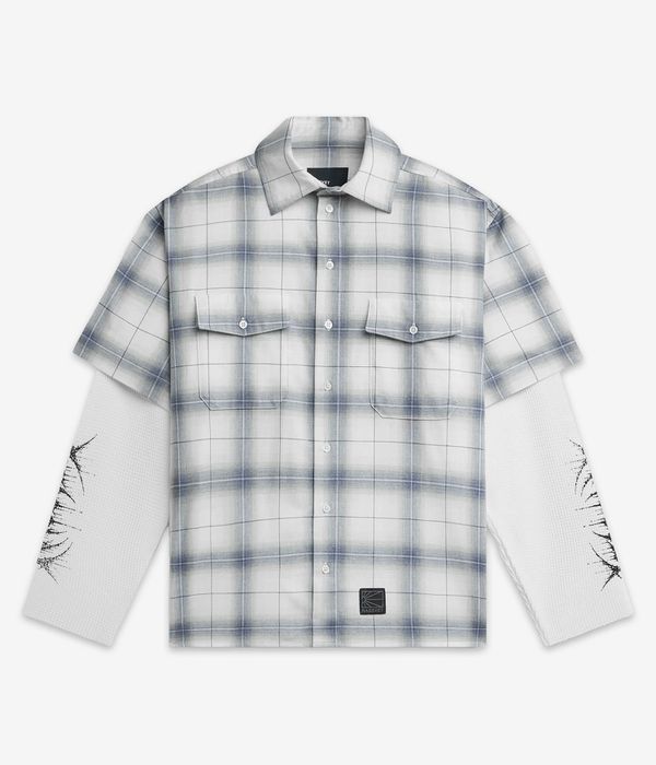 RASSVET | PACCBET Doom Waffle Work Overshirt Hemd (grey)