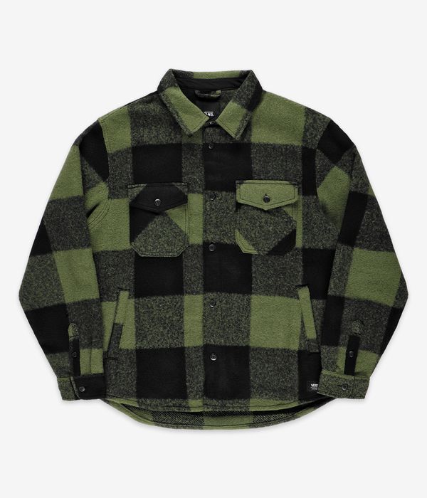 Vans Denby Fuzzy Shacket Shirt Jacke (black loden green)