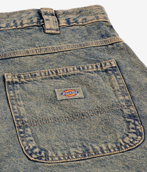 Dickies Madison Denim Shorts (yellow fade indigo)