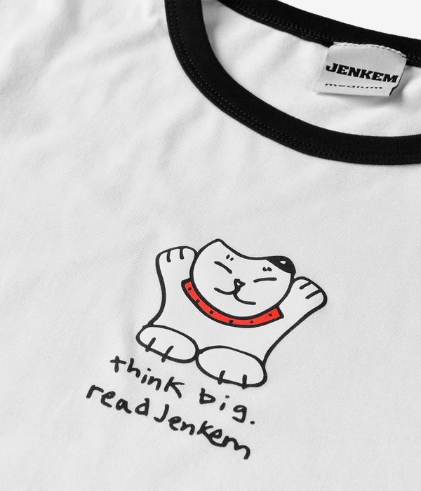 Jenkem Think Big T-shirt (white black ringer)