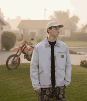 Carhartt WIP OG Detroit Organic Cotton Dearborn Jacke (black black chalk wash)