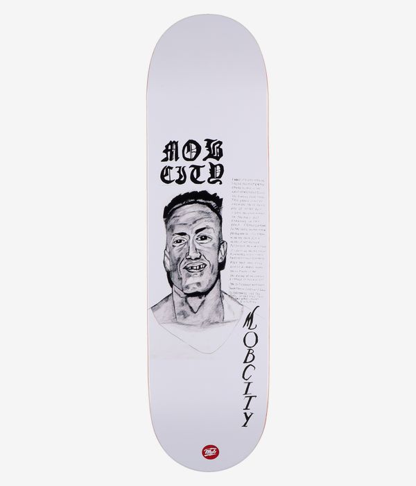 MOB Gang 8.375" Skateboard Deck (white black)