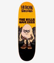 Heroin Skateboards Hills Have Eggs 9.5" Skateboard Deck (orange black)