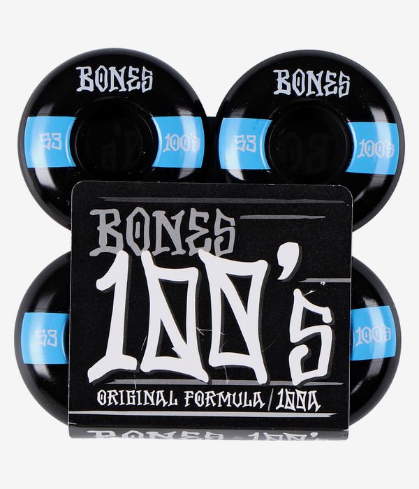 Bones 100's-OG #19 V4 Ruote (black blue) 53mm 100A pacco da 4