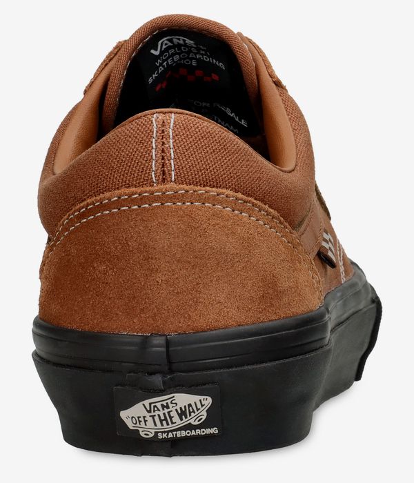 Vans old skool brown black sole sale