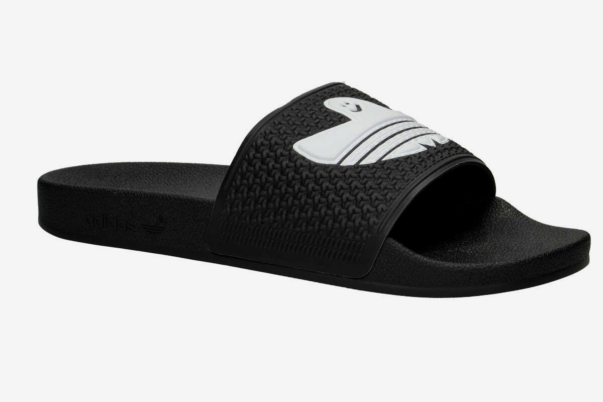 adidas Shmoofoil Slaps (core black white white)