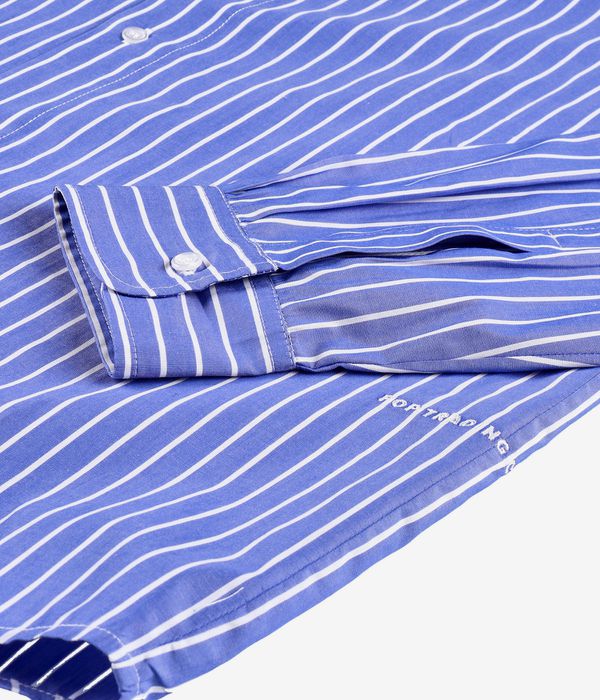 Pop Trading Company Logo Striped Camisa (blue)